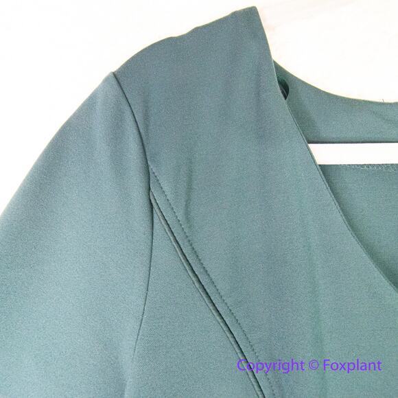 New! Eloquii 9 to 5 Stretch Work Dress dark emerald Green‎ sheath, size 18 - Picture 7 of 16